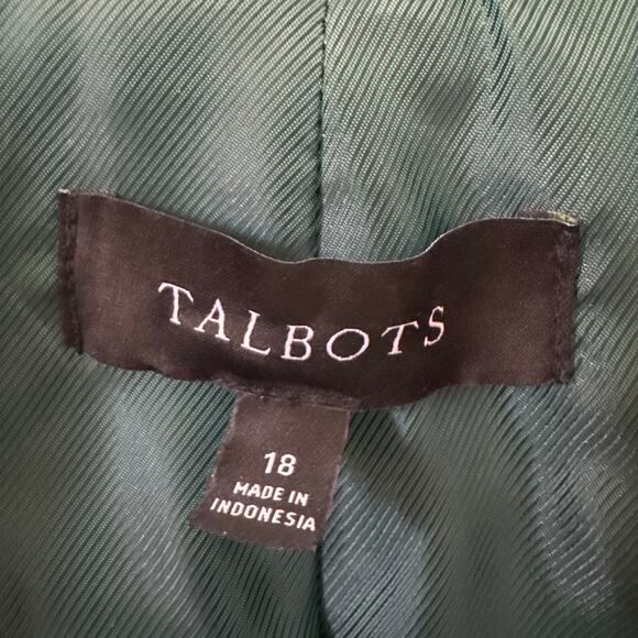 Talbots Velveteen Velvet Open Blazer Holiday Christmas Size 18 - Picture 13 of 14